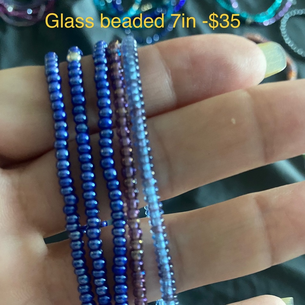 Glass beaded bracelets from rachel lynn x corri lynn